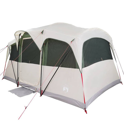 Vidaxl gezinstent wit en groen 435 x 255 x 216 cm polyester en staal