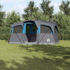 Vidaxl gezinstent blauw en grijs 435 x 255 x 216 cm polyester en staal