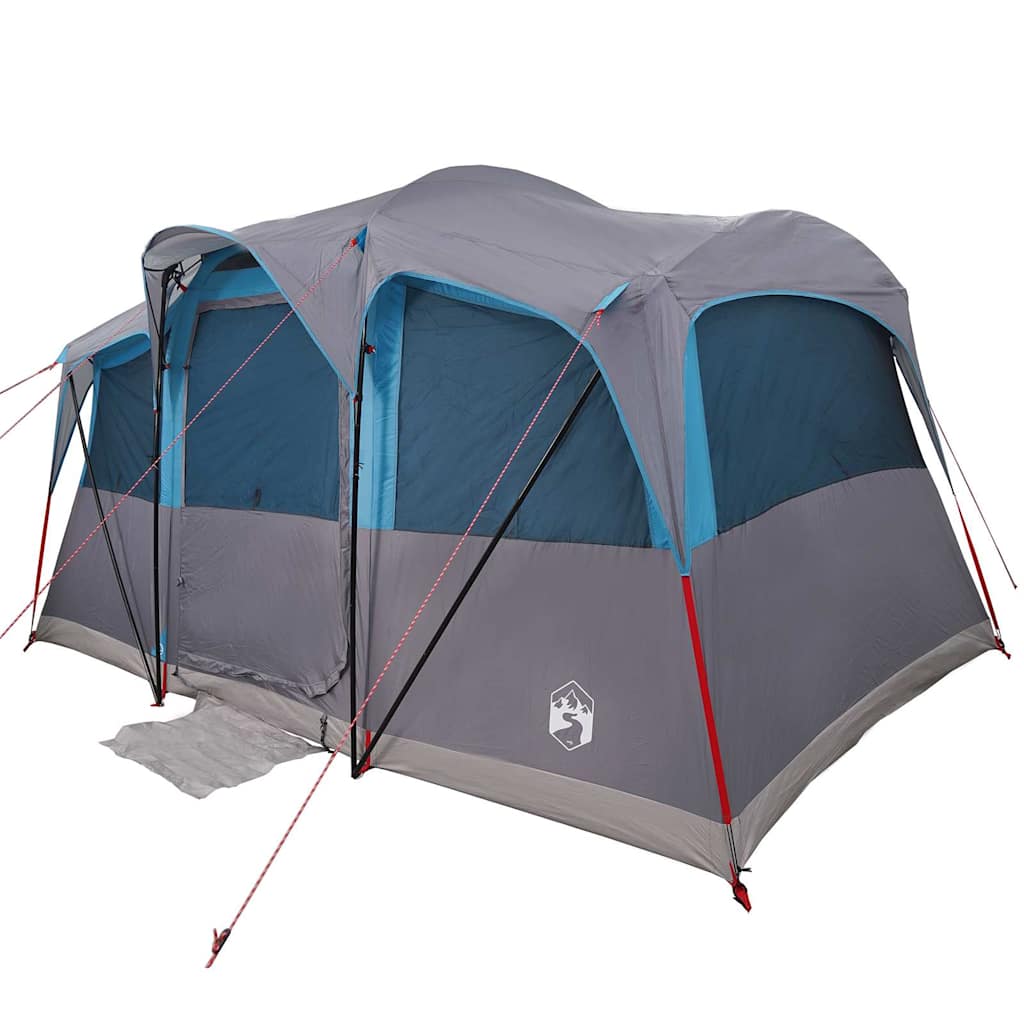 Tenda familiare Vidaxx blu e grigia 435 x 255 x 216 cm poliestere e acciaio