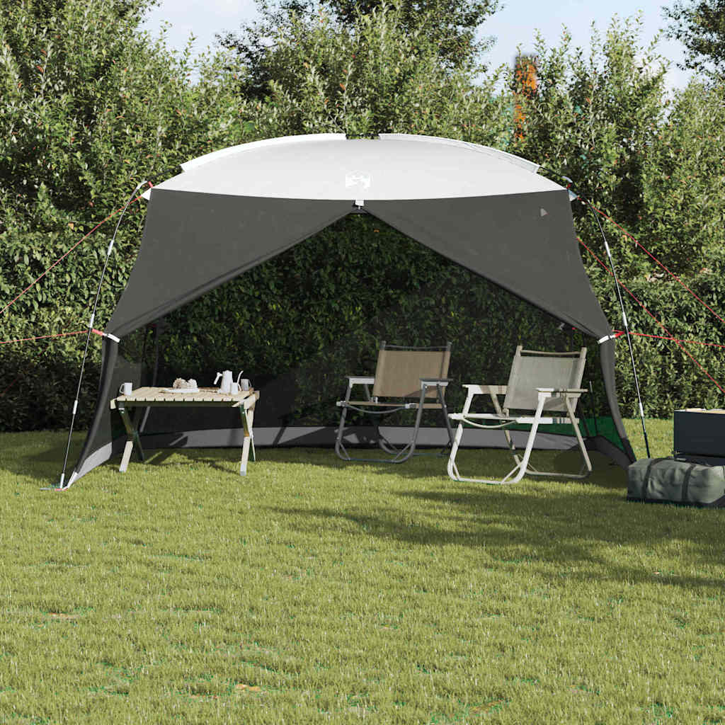 Tenda per zanzare Vidaxx grigia 380 x 380 x 225 cm poliestere e fibra di vetro