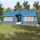 Vidaxl gezinstent blauw en grijs 622 x 295 x 238 cm polyester en staal