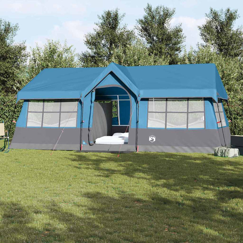 Tienda familiar vidaxx azul y gris 622 x 295 x 238 cm poliéster y acero