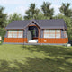 Vidaxl gezinstent met dak grijs en oranje 622 x 295 x 238 cm