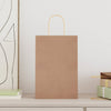 Sacchetti di carta Vidaxxl 250 pz con manici 21x11x31 cm marrone