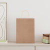 VidaXL bolsas de papel 250uds con asas 26x12x35 cm marrón