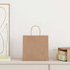Vidaxl papieren zakken 250 st met hengsels 26x17x25 cm bruin