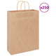 VidaXL bolsas de papel 250uds con asas 32x12x42 cm marrón