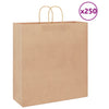 VidaXL bolsas de papel 250uds con asas 45x17x48 cm marrón