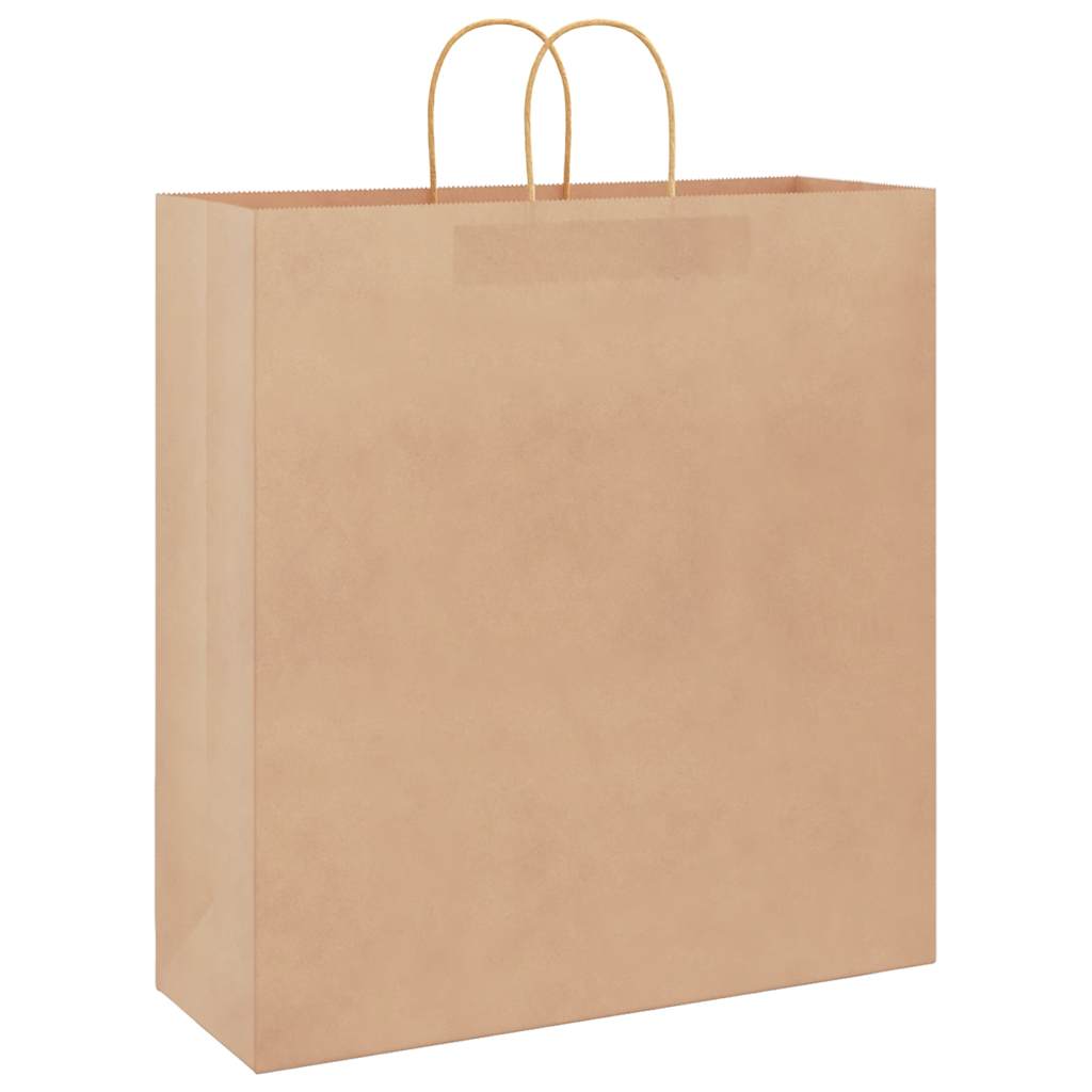 VidaXL bolsas de papel 250uds con asas 45x17x48 cm marrón