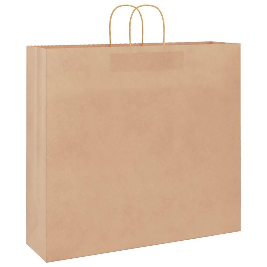 VidaXL bolsas de papel 250uds con asas 54x15x49 cm marrón