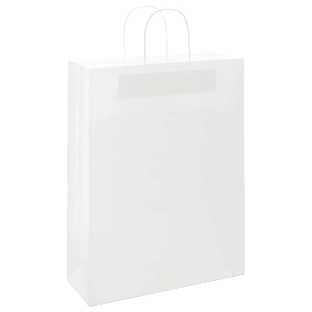 Sacchetti di carta VidaXL 50 pz con manici 32x12x42 cm bianchi