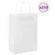 Vidaxxl bolsas de papel 250uds con asas 21x11x31 cm blanco