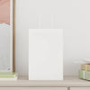 Vidaxl papieren zakjes 250 st met hengsels 21x11x31 cm wit