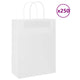 VidaXL bolsas de papel 250uds con asas 26x12x35 cm blanco