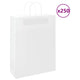 VidaXL bolsas de papel 250uds con asas 32x12x42 cm blanco