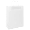 VidaXL bolsas de papel 250uds con asas 32x12x42 cm blanco