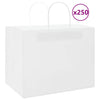 VidaXL bolsas de papel 250uds con asas 32x22x24 cm blanco
