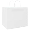 VidaXL bolsas de papel 250uds con asas 32x22x28 cm blanco