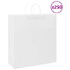 VidaXL bolsas de papel 250uds con asas 45x17x48 cm blanco