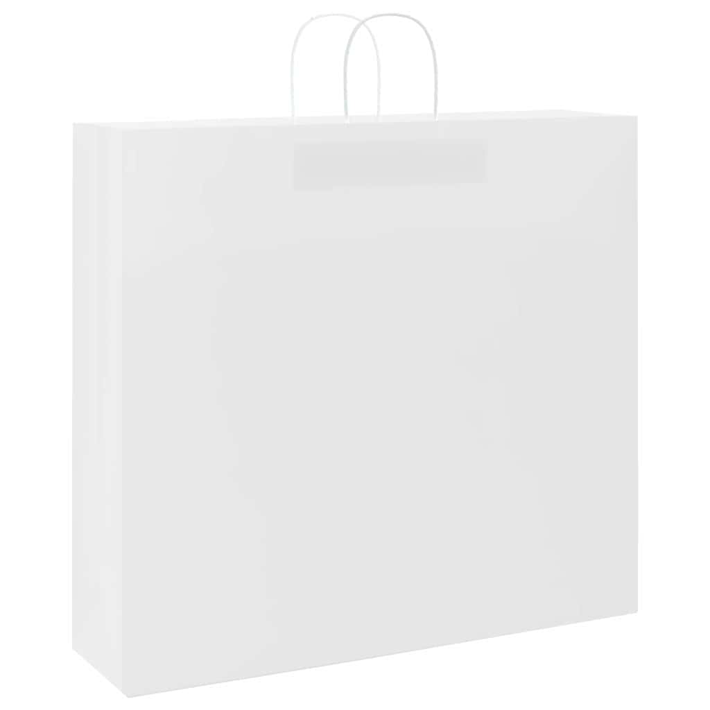 VidaXL bolsas de papel 250uds con asas 54x15x49 cm blanco