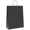 VidaXL bolsas de papel 250uds con asas 32x12x42 cm negro