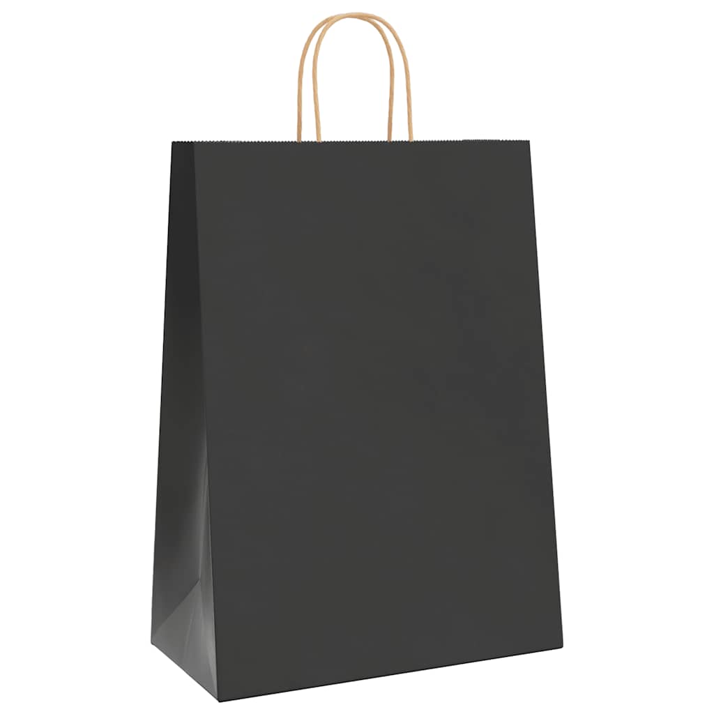 Sacchetti di carta VidaXL 250 pz con manici 32x17x44 cm neri