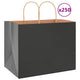 VidaXL bolsas de papel 250uds con asas 32x22x24 cm negro