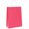 VidaXL bolsas de papel 50uds con asas 26x12x35 cm rosa