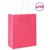 Sacchetti di carta VidaXL 250 pz con manici 18x8x22 cm rosa