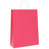 VidaXL bolsas de papel 250uds con asas 32x12x42 cm rosa