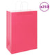 VidaXL bolsas de papel 250uds con asas 32x17x44 cm rosa