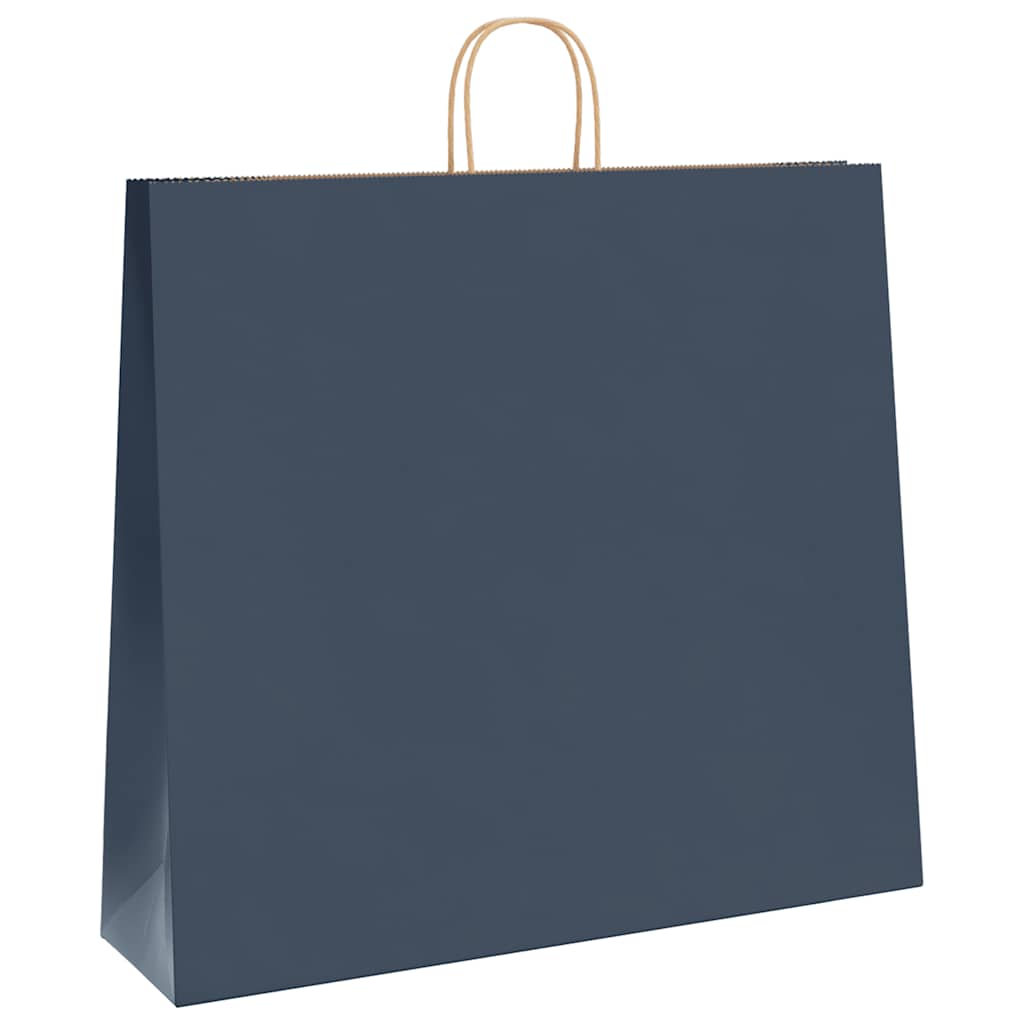 VidaXL bolsas de papel 250uds con asas 54x15x49 cm azul