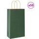 VidaXL bolsas de papel 50uds con asas 21x11x36 cm verde