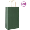 Sacchetti di carta Vidaxxl 250 pz con manici 21x11x36 cm verde