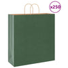 Vidaxl papieren zakken 250 st met hengsels 45x17x48 cm groen