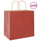 VidaXL bolsas de papel 250uds con asas 26x17x25 cm rojo