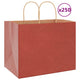VidaXL bolsas de papel 250uds con asas 32x22x24 cm rojo