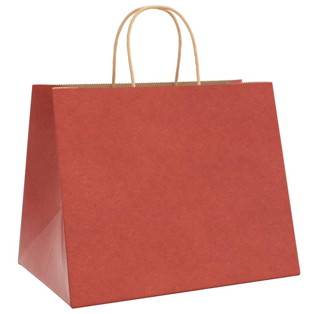 Sacchetti di carta VidaXL 250 pz con manici 32x22x24 cm rosso