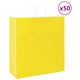 vidaxxl bolsas de papel 50uds con asas 45x17x48 cm amarillo