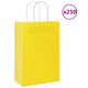 vidaxxl bolsas de papel 250uds con asas 21x11x31 cm amarillo