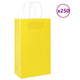 VidaXL bolsas de papel 250uds con asas 21x11x36 cm amarillo