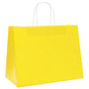 VidaXL bolsas de papel 250uds con asas 32x17x25 cm amarillo
