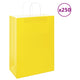 Sacchetti di carta VidaXL 250 pz con manici 32x17x44 cm gialli