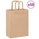 VidaXL bolsas de papel 50uds con asas 21x11x28 cm marrón