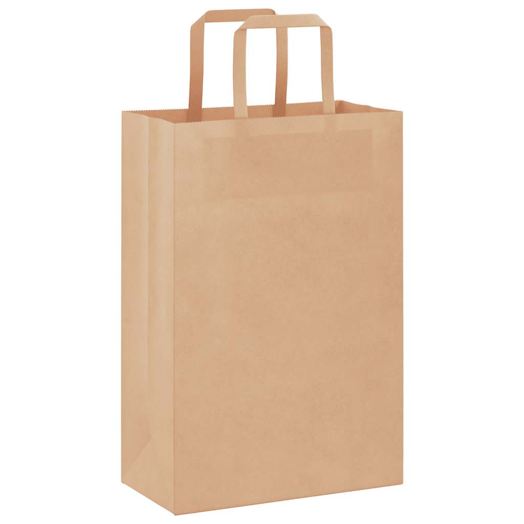 VidaXL bolsas de papel 50uds con asas 21x11x31 cm marrón