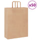 VidaXL bolsas de papel 50uds con asas 32x12x42 cm marrón
