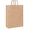 VidaXL bolsas de papel 50uds con asas 32x12x42 cm marrón