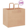 VidaXL bolsas de papel 50uds con asas 32x22x28 cm marrón