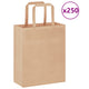 VidaXL bolsas de papel 250 uds con asas 18x8x22 cm marrón