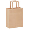 VidaXL bolsas de papel 250 uds con asas 18x8x22 cm marrón